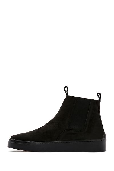 Derimod Men's Nubuck Leather Chelsea Boots