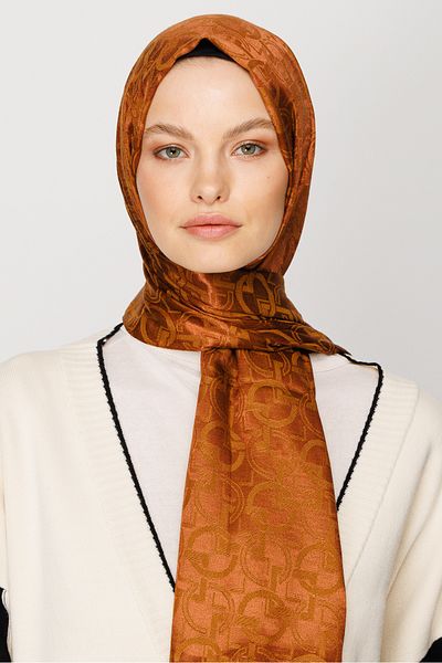 Mooncorn شال جاكار لامع بنمط لونغار