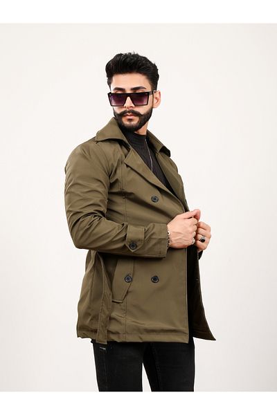 Khaki trench coat mens 2025