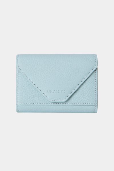 Grande 3639 Genuine Leather Horizontal Paper Money Compartment Magnetic Accordion Card Holder Wallet Flother Mint