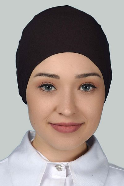 Altobeh Γυναικείο πρακτικό χωρίς ραφή κορδόνι Hijab Χτενισμένο βαμβακερό καπέλο καφέ