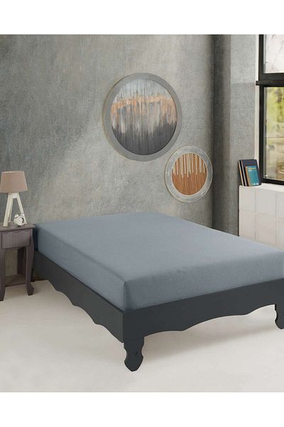 Lux Touch Cotton Fitted Sare Single/Double Combed Bed Sheet - Elastic