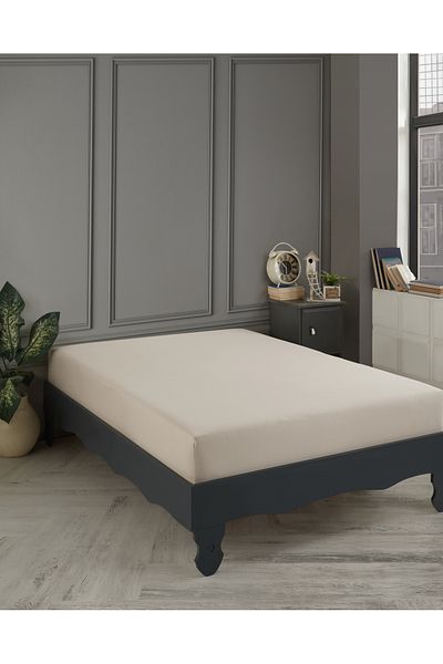 Lux Touch Cotton Fitted Sare Single/Double Combed Bed Sheet - Elastic