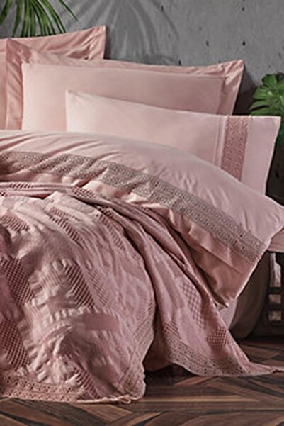 Özdilek Tiara Gelin Seti (7 Parça)-Pudra