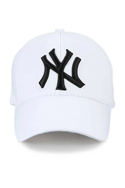 MinaCarin New York Unisex Beyaz Şapka