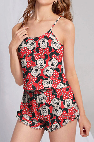 PEMBİŞ HOMEWEAR Комплект шортів Maus Zezebu Trend, піжамний комплект з принто...