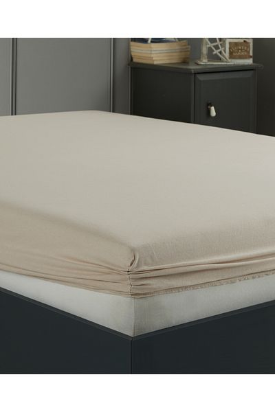 Lux Touch Cotton Fitted Sare Single/Double Combed Bed Sheet - Elastic