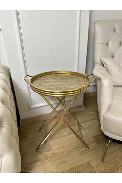 THE LİNSE Metal Dekoratif Sehpa