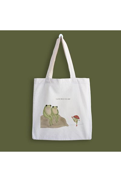 designedfy I Love Who You Are, geantă din pânză imprimată