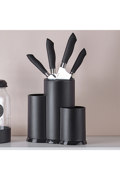 Neva N3347 Siyah 6 Parça Standlı Servis Seti