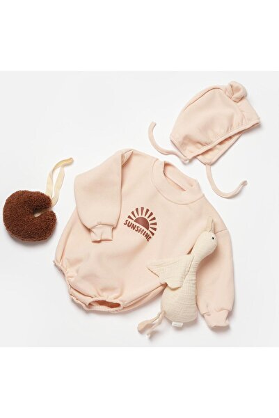 Little Ya Ya Love طقم قبعة أذن ورومبير مكون من 3 خيوط مطبوع عليه أشعة الشمس ل...