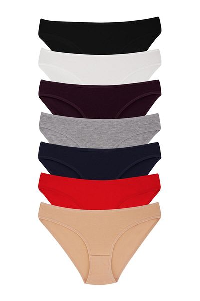 Dominant Women's Cotton Lycra 7-Piece Panties 37000-232