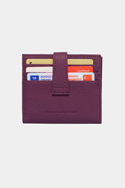 Grande 3803 Hakiki Gerçek Deri Kadın Erkek Cüzdan Mor