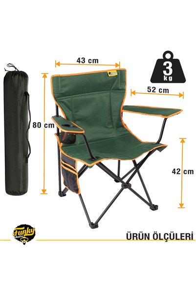Funky Chairs V2 Petrol Yeşili Lüks Kamp Sandalyesi