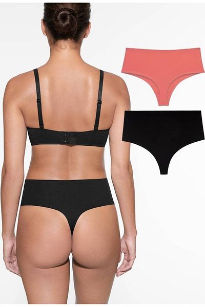 GECKO COLLECTION Gecko High Waist Laser Cut String Thong - Recovery 2 Pieces