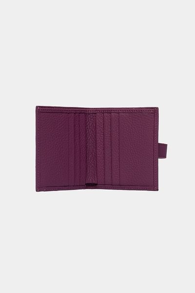 Grande 3803 Genuine Real Leather Women's Men's Wallet Purple