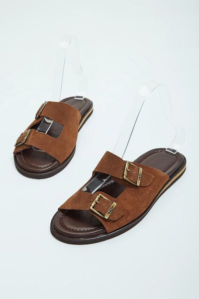 Tamer Tanca Men's Genuine Leather Flat Slippers 537 518 Erk Trlk Y23