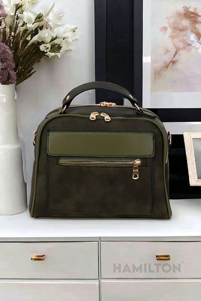 HAMILTON Original Women's Crossbody and Handbag with Adjustable Strap Leather Textured Three-Eye Large Stylish Shoulder and Hand Bag