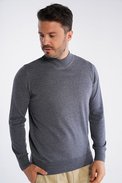 Trist Star Men's Ink 100% Cotton Half Turtleneck Knitwear Sweater Trist-1104