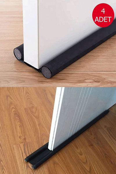 RevuBaby 4 Pieces Black Double-Sided Under-Door Wind Cold and Insect Preventing Thermal Insulation Sponge