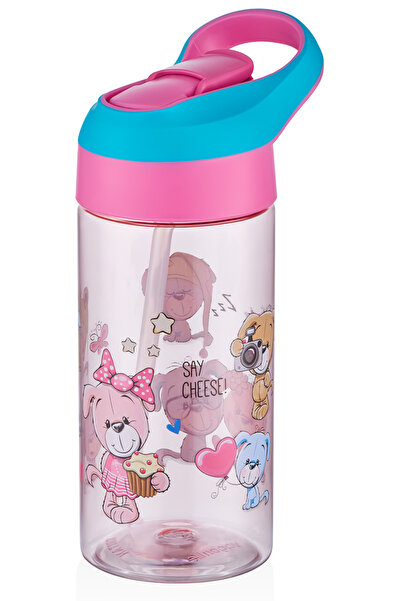 Vagonlife زجاجة مياه للأطفال من ساي تشيز تريتان باللون الوردي مع مصاصة سعة 50...