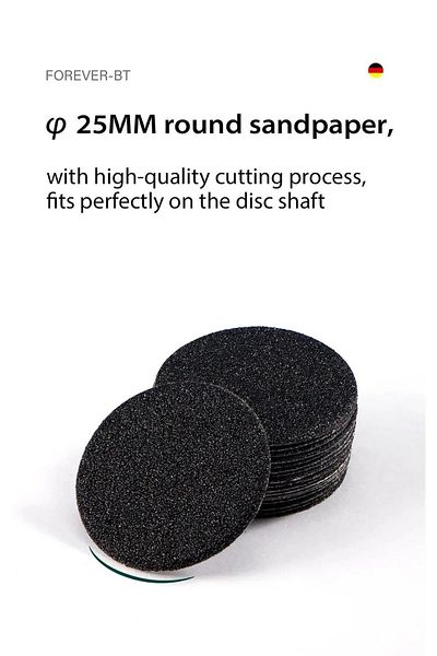 Daisy Pododisk Spare Sandpaper Medium (25 Mm) Pedicure Sandpaper (100 Pieces)