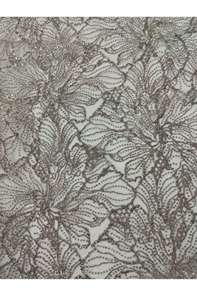 Bursa Kumaş Abiyelik Tül İşlemeli Simli Kumaş