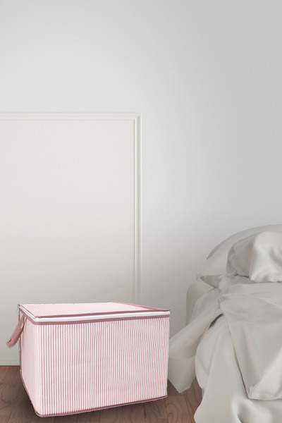 Pazar Kapısı Pink Mini Size Interlining Fabric Quilt Pillow Clothes Bag 45X40X30 cm