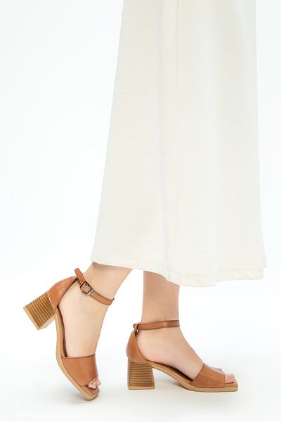 Tamer Tanca Women's Vegan Heeled Sandals 838 403 Bn Sndlt Y23