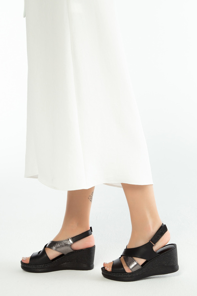 Tamer Tanca Women's Genuine Leather Heeled Sandals 885 307 Bn Sndlt Y23