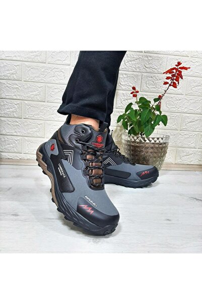 lumberjack Burk Gri-Siyah Waterproof Outdor Erkek Bot