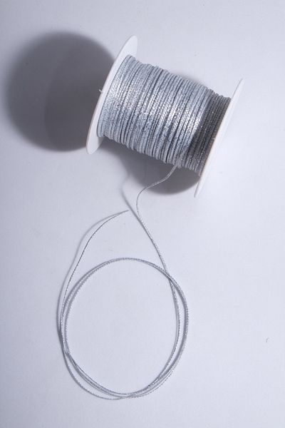 Eskişehir hobi sanat Ασημί 50 μέτρα 1 mm κερωμένο σχοινί κολιέ κοσμήματα σχεδίασης βραχιόλι σχοινί