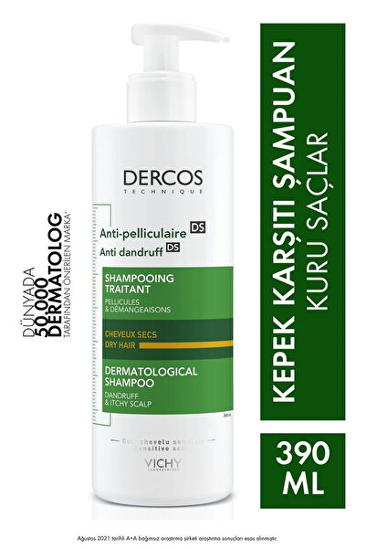 Vichy Dercos Anti Dandruff Kepek Karşıtı Şampuan 390 Ml - Kuru Saçlar Için DEMBA704