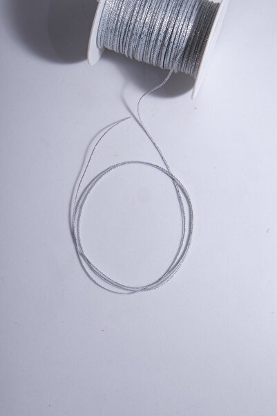 Eskişehir hobi sanat Ασημί 50 μέτρα 1 mm κερωμένο σχοινί κολιέ κοσμήματα σχεδίασης βραχιόλι σχοινί