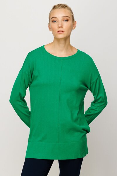 Ekol Ten Double Sleeve Crew Neck Knitwear Sweater