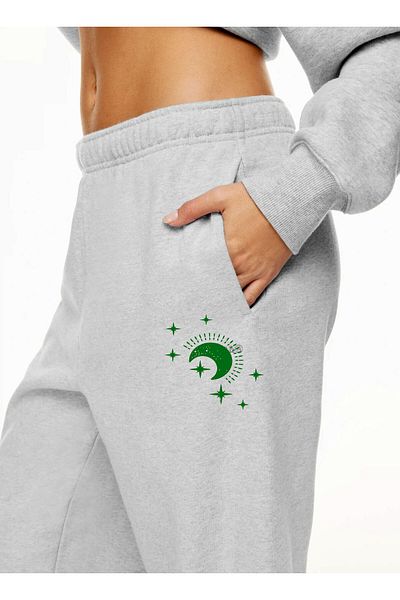 Maxi İdol COMPASS Women's Large Size Gray Color Sweatpants Product is Two Thread Lycra