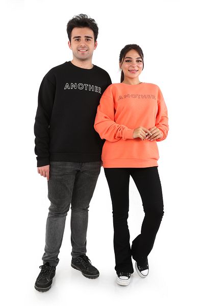 DİVİSTA Hanorac imprimat cu mânecă lungă de culoare portocalie unisex
