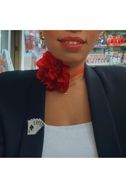 Pembe Accessories BIG ROSE CHOKER NECKLACE
