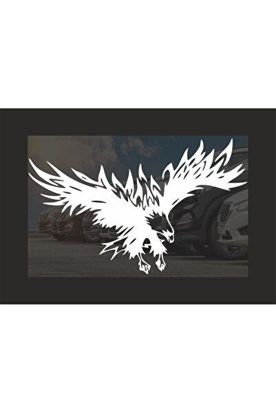 BENİMSER REKLAM Kartal Cam Oto Motor Araba Sticker 30 X 19 Cm