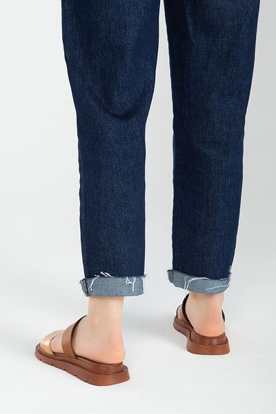 Tamer Tanca Women's Genuine Leather Flat Slippers 878 523 Bn Trlk Y23