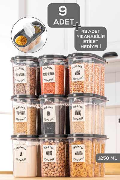 Miami Home 9 x 1250 ml Oval Erzak Saklama Kabı