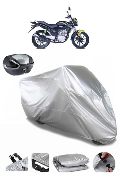 Breen Falcon Mexico 150 Rear Bag Compatible Tarpaulin Motorcycle Tarpaulin (L...