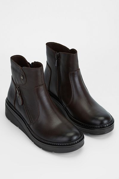 Tamer Tanca Women's Genuine Leather Casual Boots 824 2717 Bn Boots Sk23/24