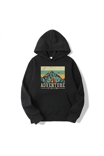 MAGORS SVART WEAR Hanorac cu mânecă lungă din bumbac imprimat Adventure Mountain