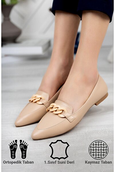 StWenn Women's Ballerinas Comfortable Orthopedic Sole Leather Skin Mother Shoes 1050