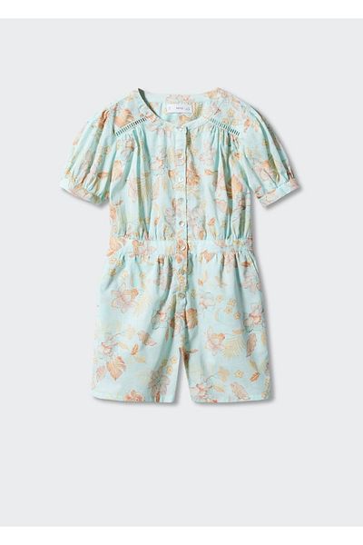 MANGO Kids Green Jumpsuit for Kids