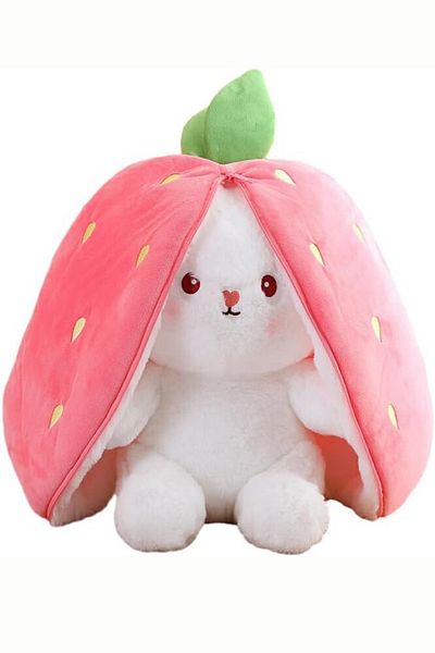 Canestar Pink Strawberry Rabbit - Plush Toy - Both Strawberry and Rabbit