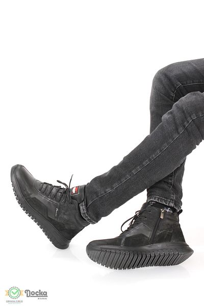 MARCOMEN Men's Genuine Leather Sports Style Rubber Sole Casual Boots