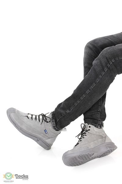 Scootland Men's Genuine Leather Sports Style Casual Sneaker Boots