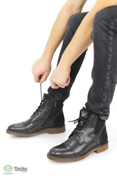 MARCOMEN Men's Classic Style Genuine Leather Zippered Boots